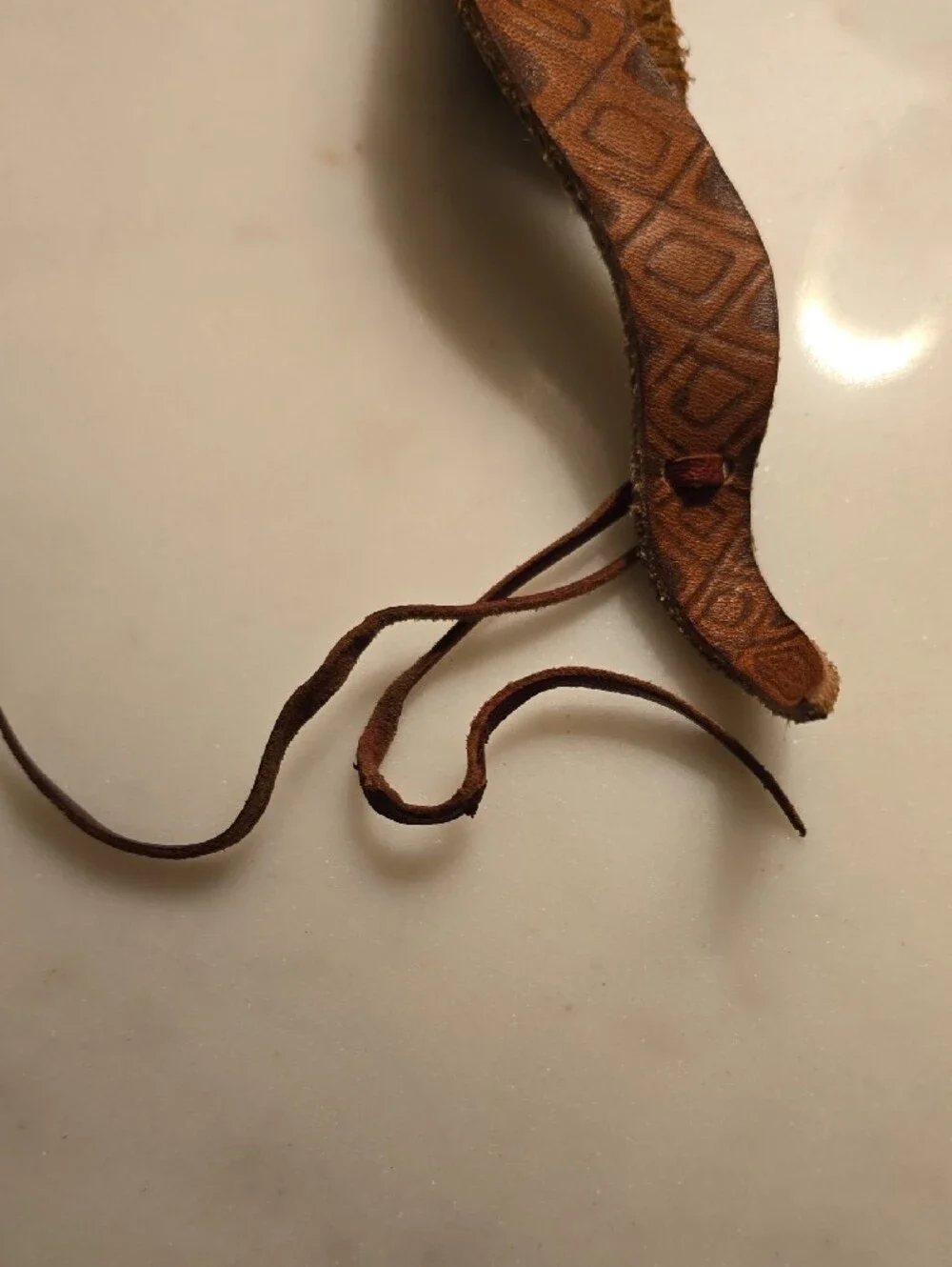Handcrafted, Hand Painted Snake Leather Bracelet